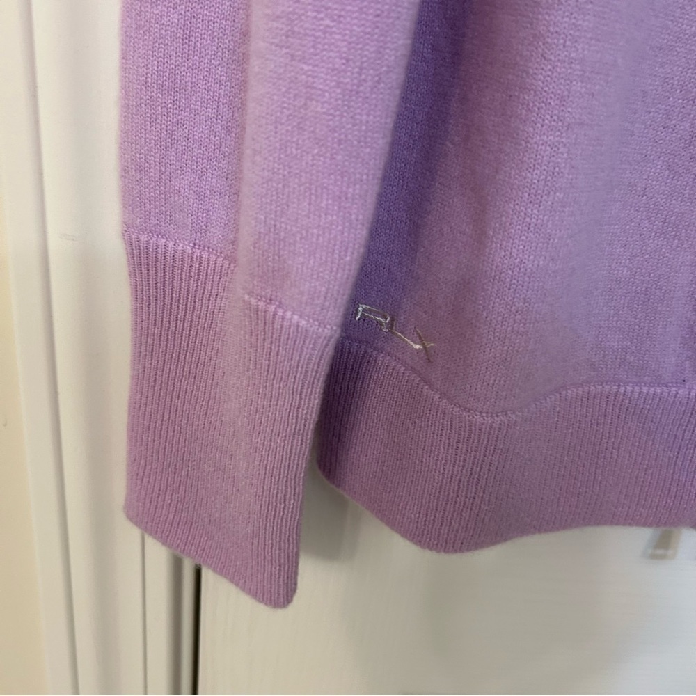 RLX Ralph Lauren Golf Washable Cashmere Full-Zip Sweater in Purple Size L - Picture 2 of 10